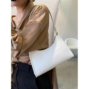 Casual Women Shoulder Bag, Solid Color Chain Handbag For Women